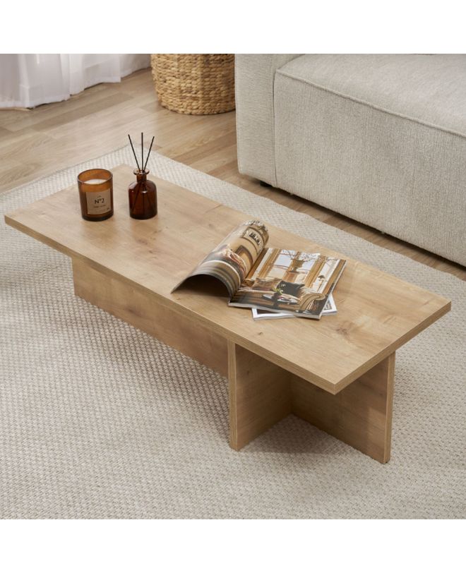 Τραπεζάκι σαλονιού Harbor Megapap χρώμα sapphire oak 120x45x30εκ.