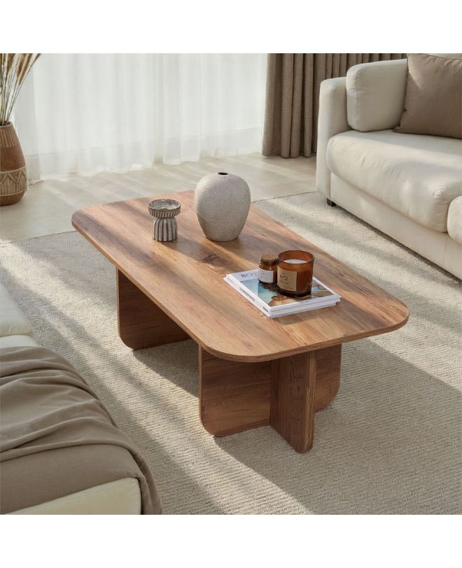 Τραπεζάκι σαλονιού Becaj Megapap χρώμα atlantic pine 120x60x41,4εκ.