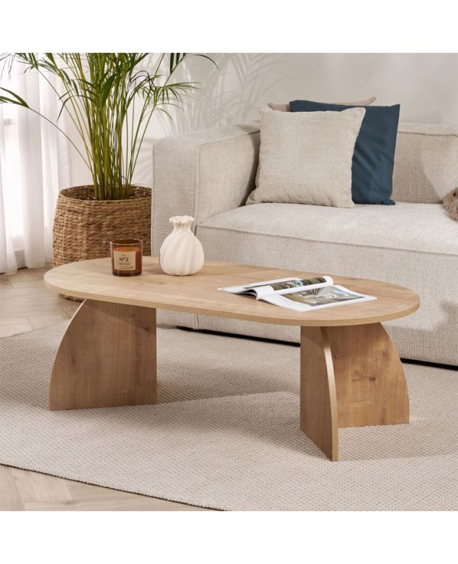 Τραπεζάκι σαλονιού Melina Megapap χρώμα sapphire oak 120x60x40εκ.