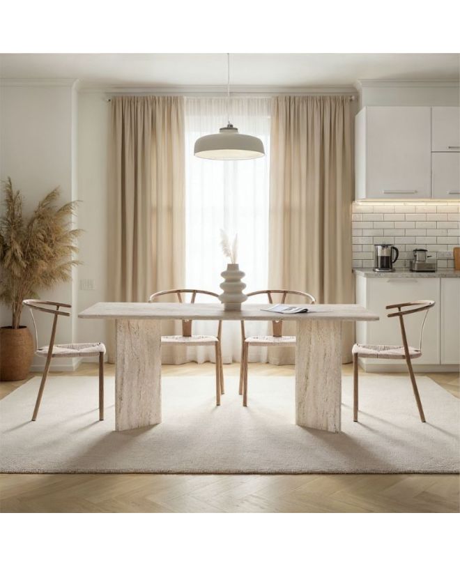 Τραπέζι Linza Megapap χρώμα travertine 180x90x75εκ.