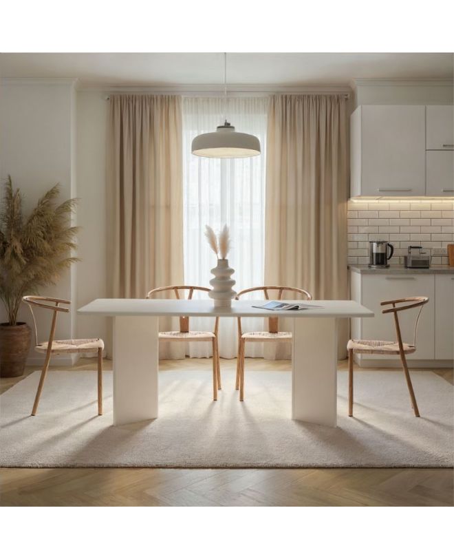 Τραπέζι Linza Megapap χρώμα λευκό 180x90x75εκ.