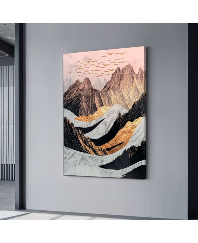 Πίνακας σε καμβά "Abstract Mountain" Megapap ψηφιακής εκτύπωσης 70x100x3εκ.