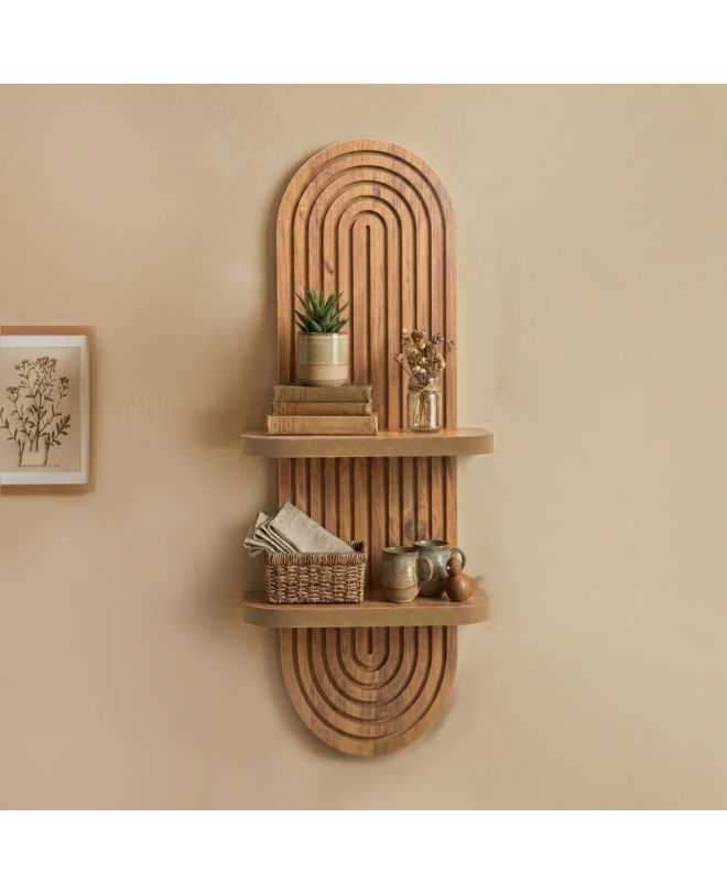Ραφιέρα τοίχου Artwill Megapap Mdf χρώμα oak 26x13x70εκ.