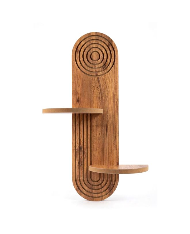 Ραφιέρα τοίχου Artwill Megapap Mdf χρώμα oak 46x13x70εκ.