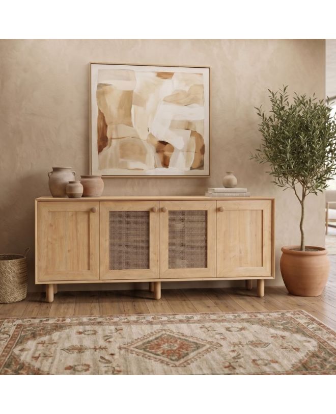 Μπουφές Bohemian Megapap χρώμα φυσικό οξιάς 180x40x75εκ.