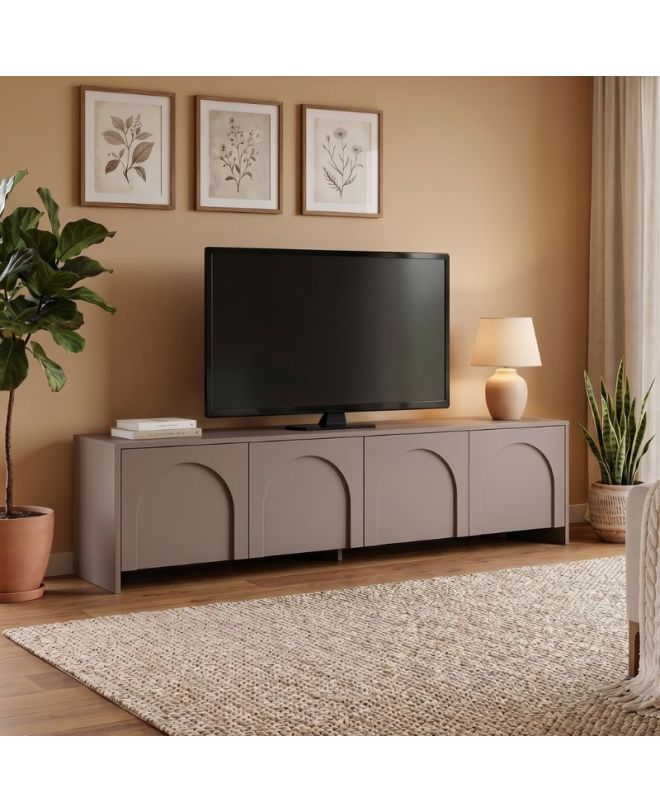 Έπιπλο τηλεόρασης Aurelia Megapap χρώμα μόκα 180x32x45εκ.