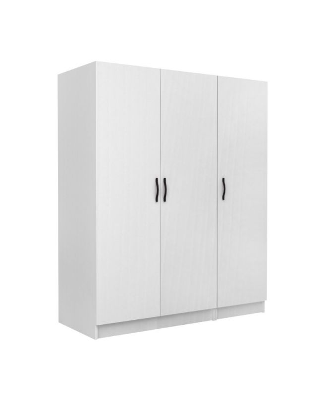 Ντουλάπα ρούχων Victoria Megapap τρίφυλλη χρώμα λευκό 150x60x181εκ.