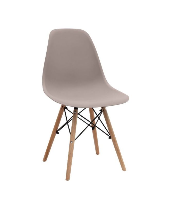 Σετ τραπεζαρία 5τμχ Darlen - Nova Megapap χρώμα λευκό - cappuccino 125x72x74εκ.
