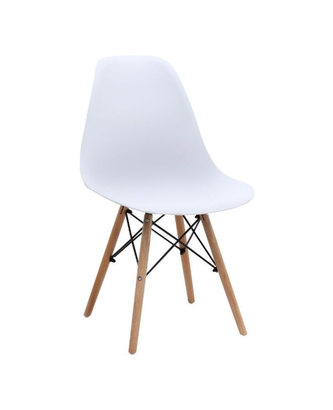 Σετ τραπεζαρία 5τμχ Darlen - Nova Megapap χρώμα sencron black - λευκό 125x72x74εκ.