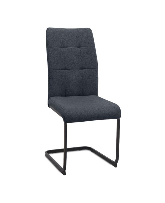 Σετ τραπεζαρία 5τμχ Darlen - Laura Megapap χρώμα sencron black - ανθρακί 125x72x74εκ.