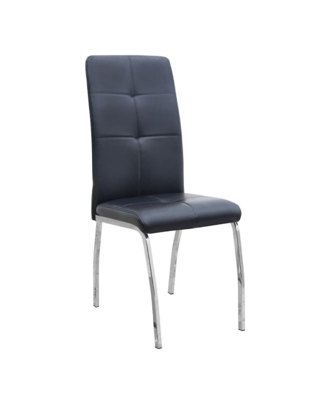 Σετ τραπεζαρία 5τμχ Darlen - Alma Megapap χρώμα sencron black - μαύρο 125x72x74εκ.