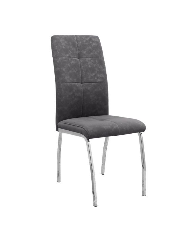 Σετ τραπεζαρία 5τμχ Darlen - Alma Megapap χρώμα sencron black - γκρι 125x72x74εκ.