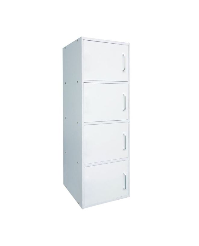 CLOSET Ντουλάπι Βοηθητικό Τετράφυλλο, Απόχρωση Άσπρο
