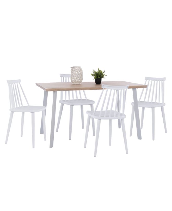 ΣΕΤ ΤΡΑΠΕΖΑΡΙΑΣ 5ΤΜΧ OFIRA HM10634 MDF TOP ΣΕ SONAMA--ΛΕΥΚΕΣ ΚΑΡΕΚΛΕΣ