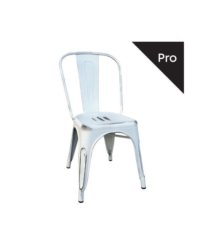 RELIX Καρέκλα-Pro, Στοιβαζόμενη, Μέταλλο Βαφή Antique White