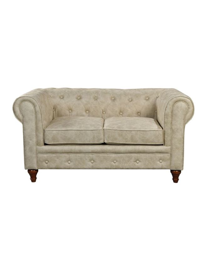 CHESTERFIELD York Kαναπές 2Θέσιος Σαλονιού - Καθιστικού, Ύφασμα Απόχρωση Μπεζ