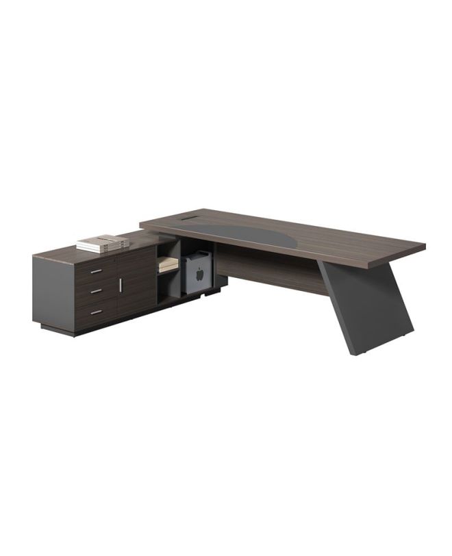 MASTER Γραφείο Αριστερή Γωνία, Απόχρωση Grey Walnut