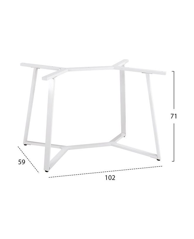 ΒΑΣΗ ΤΡΑΠΕΖΙΟΥ ΛΕΥΚΗ ΜΕΤΑΛΛΙΚΗ HM471.02 112X60X72 εκ.
