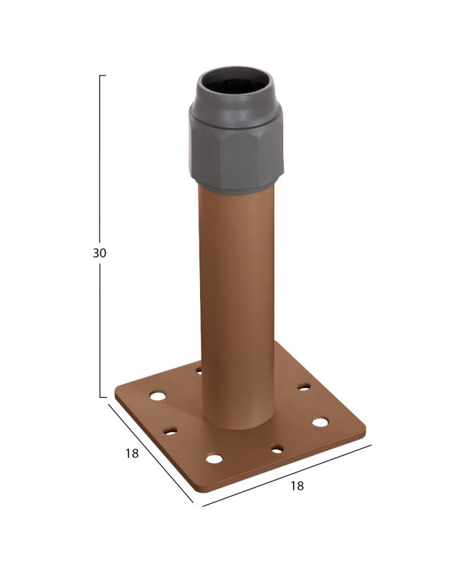 ΒΑΣΗ ΟΜΠΡΕΛΑΣ ΑΛΟΥΜΙΝΙΟΥ HM6607.02 HEAT TRANSFER ΑΛΟΥΜΙΝΙΟ 18x18x30Υεκ.