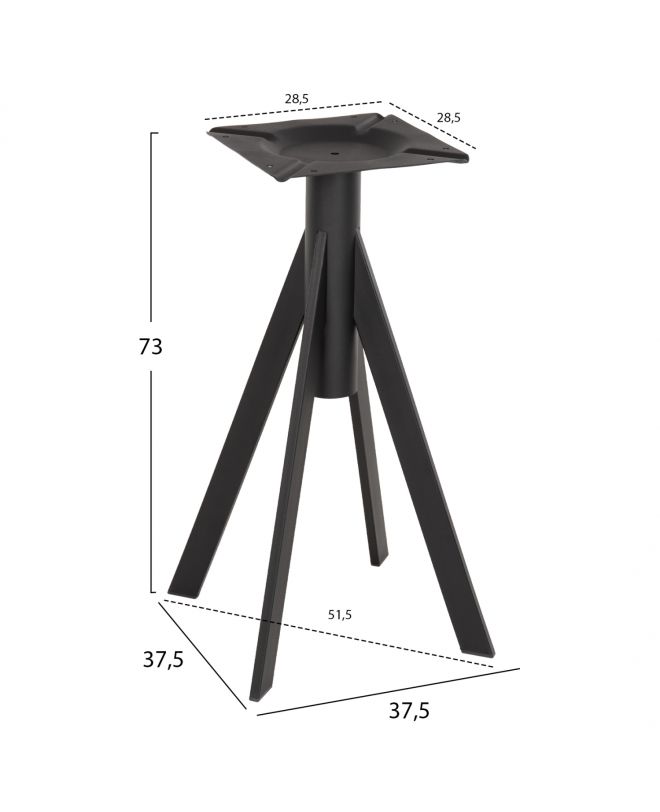ΒΑΣΗ ΤΡΑΠΕΖΙΟΥ ΜΑΥΡΗ ΜΕΤΑΛΛΙΚΗ ΗΜ5918 37,5x37,5x73Y εκ.