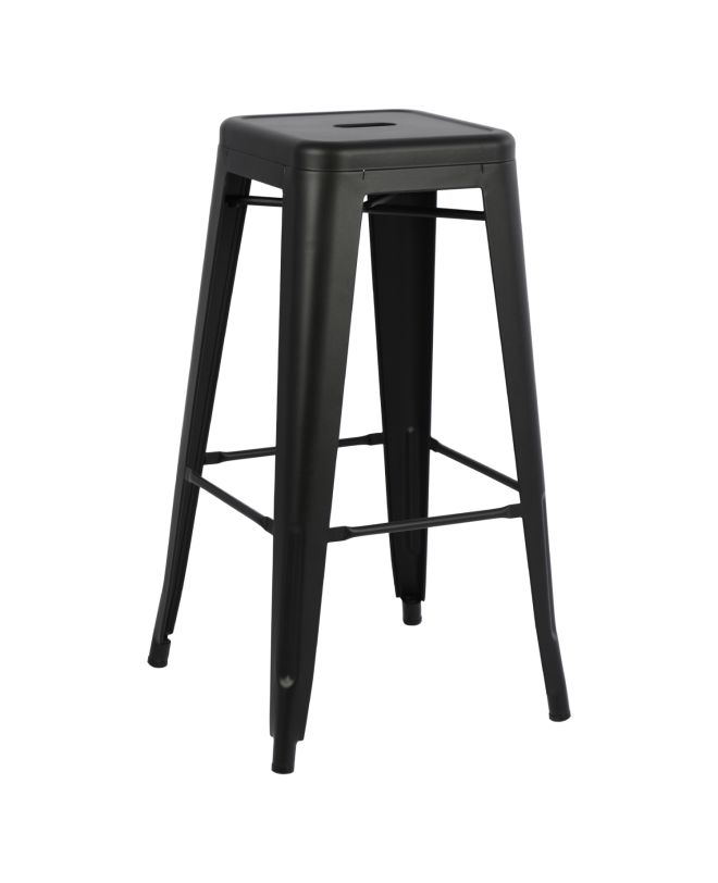 ΣΚΑΜΠΟ ΜΠΑΡ ΜΕΤΑΛΛΙΚΟ MELITA-PRO HM8642.42 ΣΕ ΜΑΥΡΟ ΜΑΤ 43x43x78Υεκ.