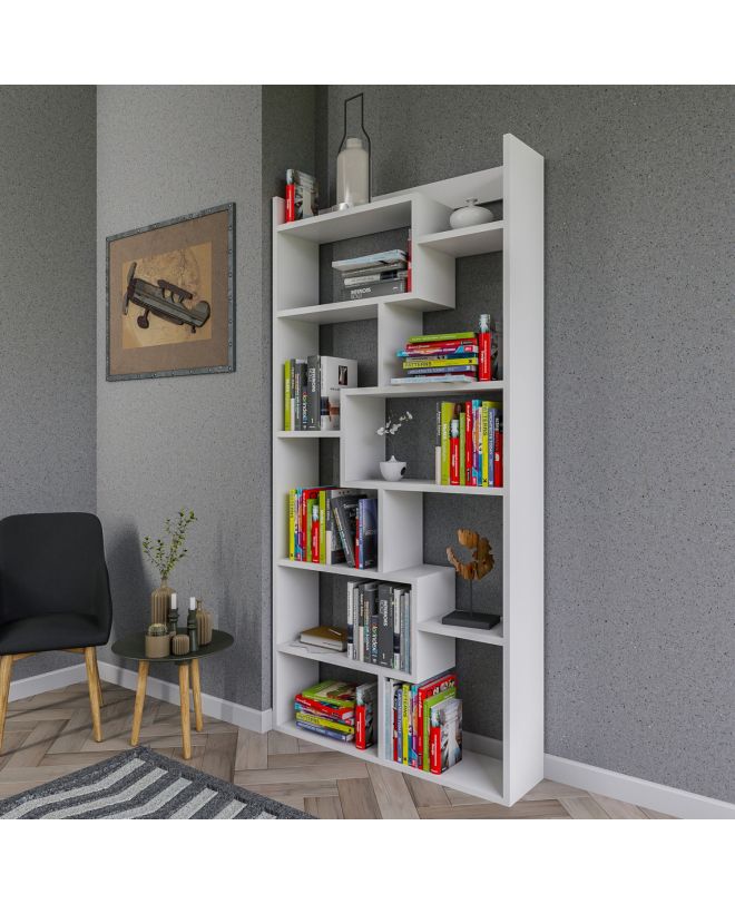 ΒΙΒΛΙΟΘΗΚΗ ΛΕΥΚΗ 90x22x182 εκ. HM8865.01