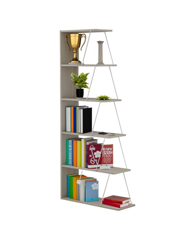 ΒΙΒΛΙΟΘΗΚΗ ΜΕΛΑΜΙΝΗΣ MINI TARS SONOMA ΛΕΥΚΟ HM2241.11 65x22-24x146Υεκ.