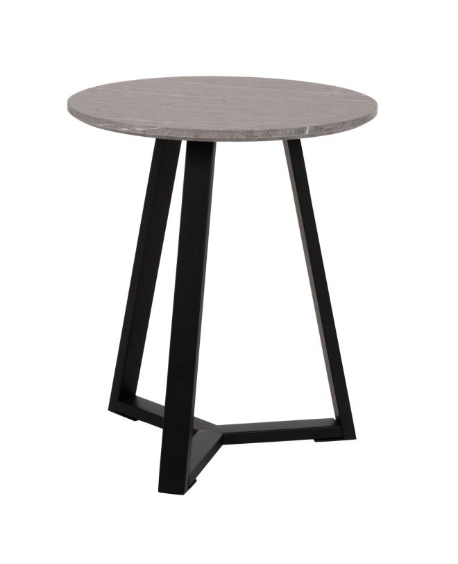 ΒΟΗΘΗΤΙΚΟ ΤΡΑΠΕΖΑΚΙ HM9587.02 MDF ΓΚΡΙ ΜΑΡΜΑΡΟ-ΜΑΥΡΗ ΜΕΤΑΛΛΙΚΗ ΒΑΣΗ Φ45x55Υεκ.