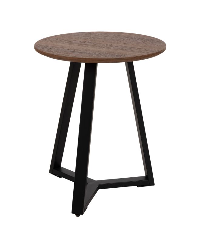 ΒΟΗΘΗΤΙΚΟ ΤΡΑΠΕΖΑΚΙ HM9587.04 MDF ΚΑΡΥΔΙ-ΜΑΥΡΗ ΜΕΤΑΛΛΙΚΗ ΒΑΣΗ Φ45x55Υεκ.