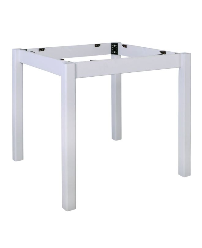 ΚΑΦΕΝΕΙΟΥ Βάση Τραπεζιού Οξιά, Λυόμενη για Επιφάνεια 70x70cm, Βαφή Εμποτισμού Λάκα Άσπρο