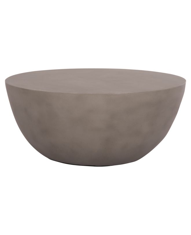 ΤΡΑΠΕΖΙ ΣΑΛΟΝΙΟΥ ΣΤΡΟΓΓΥΛΟ ALLAN HM18162.03 FIBER CEMENT ΣΕ ΓΚΡΙ--Φ92x49Υεκ.