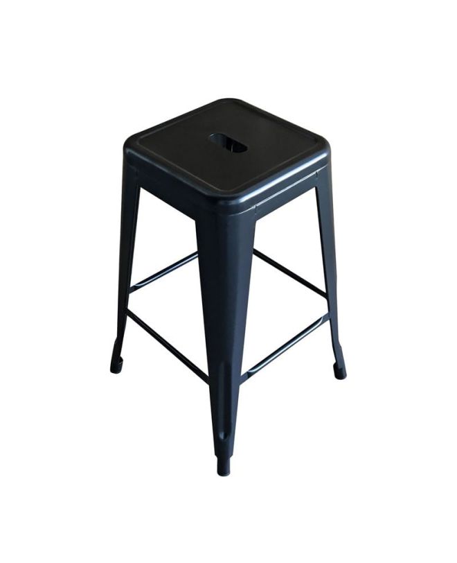 RELIX Σκαμπό Bar H.65cm, Στοιβαζόμενο, Μέταλλο Βαφή Μαύρο