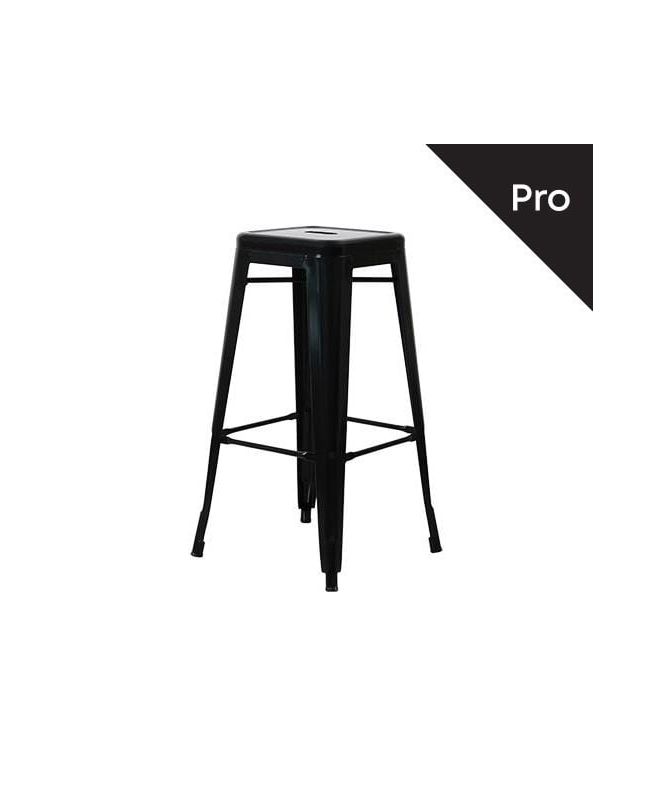 RELIX Σκαμπό Bar-Pro, Στοιβαζόμενο, Μέταλλο Βαφή Μαύρο