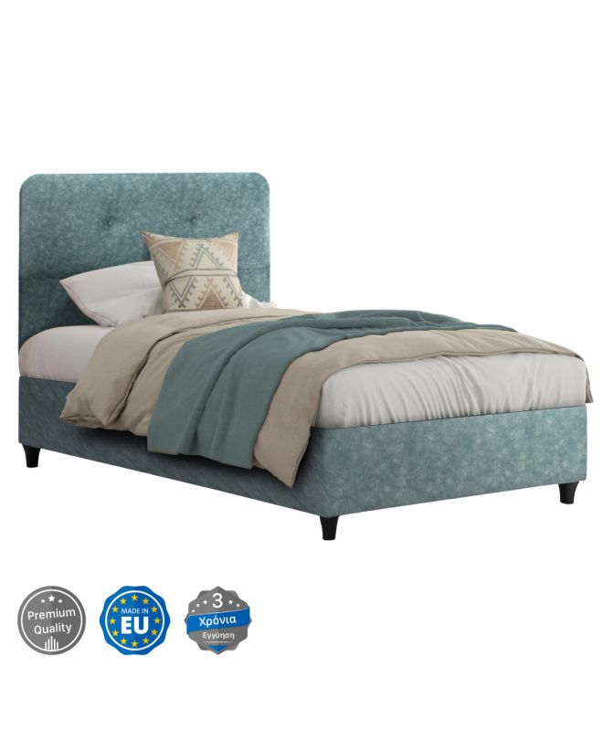 ΚΡΕΒΑΤΙ DOLORES LIGHT GREEN HM648.27 ΓΙΑ ΣΤΡΩΜΑ 120x200 εκ.