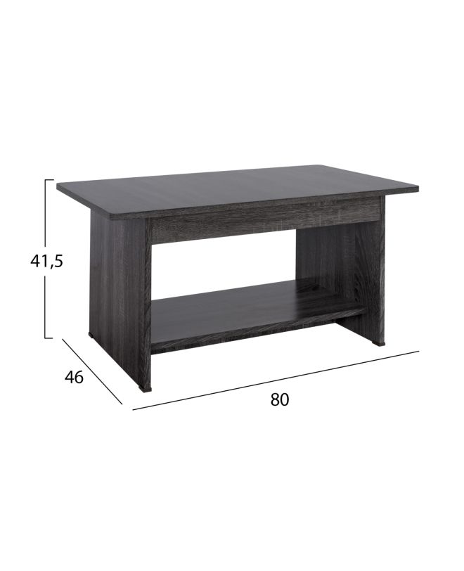 ΤΡΑΠΕΖΑΚΙ ΣΑΛΟΝΙΟΥ HAYDEN HM2286.01 ΣΕ ΑΝΘΡΑΚΙ ΧΡΩΜΑ 80x41,5x46