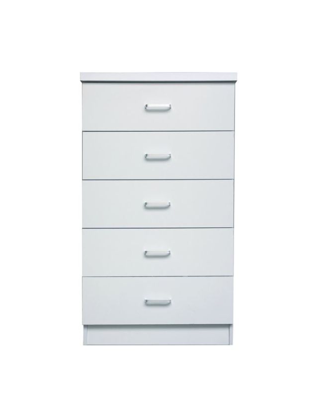 DRAWER Συρταριέρα με 5 Συρτάρια, Απόχρωση Άσπρο