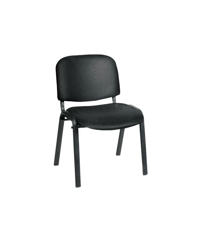 SIGMA Καρέκλα-Pro Γραφείου Επισκέπτη, Μέταλλο Βαφή Μαύρο, PVC Μαύρο  57x57x79cm Tube: 40x20/1.2mm