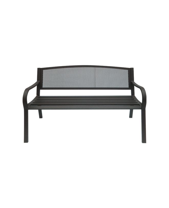 PANGO Παγκάκι Μέταλλο Βαφή  Μαύρο  124x57x78cm
