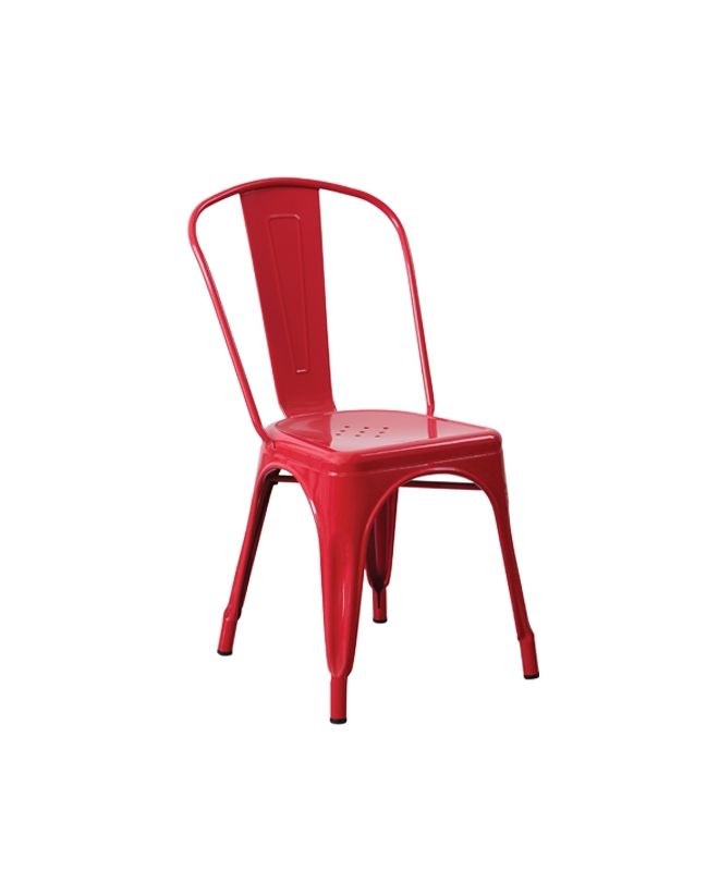 RELIX Καρέκλα-Pro, Μέταλλο Βαφή Κόκκινο  45x51x85cm