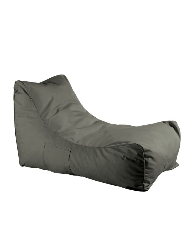 LAZY Πουφ Ανάκλιντρο 100% Αδιάβροχο, Ύφασμα Ανθρακί  70x106x67cm