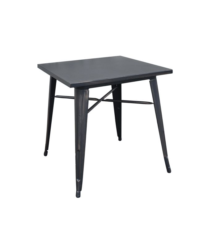 RELIX Τραπέζι Dining-Pro, Μέταλλο Βαφή Antique Black  70x70x75cm