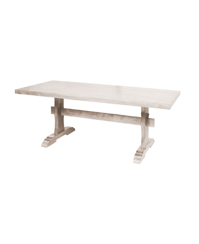 MAISON WESTERN Tραπέζι Τραπεζαρίας, Ξύλο Mango Antique Άσπρο  200x100x77cm