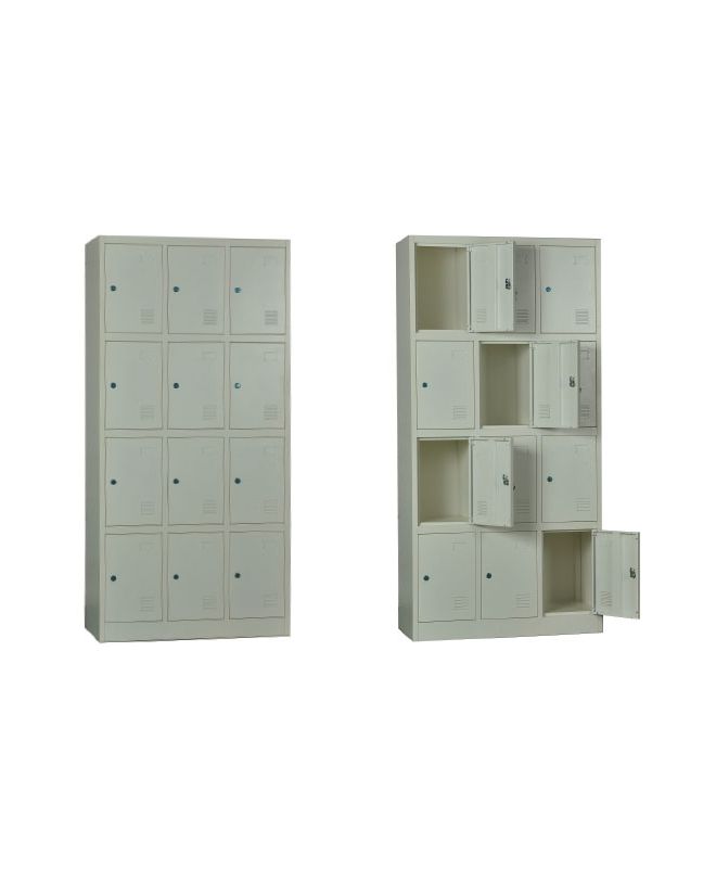 LOCKER 12 Θέσεων Μέταλλο Βαφή  Άσπρο  90x40x185cm