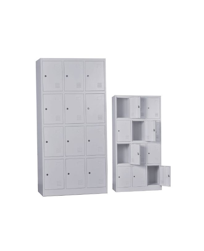 LOCKER 12 Θέσεων Μέταλλο Βαφή Γκρι  90x40x185cm
