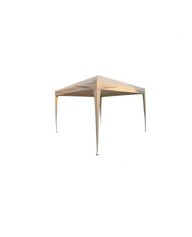 GAZEBO Πτυσσόμενο Μέταλλο Βαφή Άσπρο, Ύφασμα Άσπρο  3x3m (H. 2.55m)
