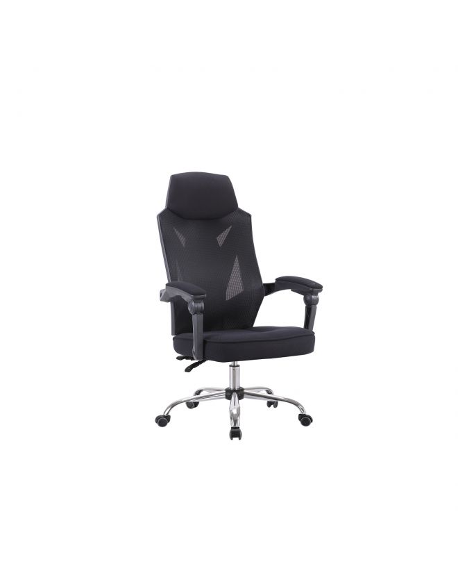 BF9450 Πολυθρόνα Relax Γραφείου Διευθυντή, Βάση Χρώμιο, PP Μαύρο, Mesh Μαύρο  65x64x118/126cm