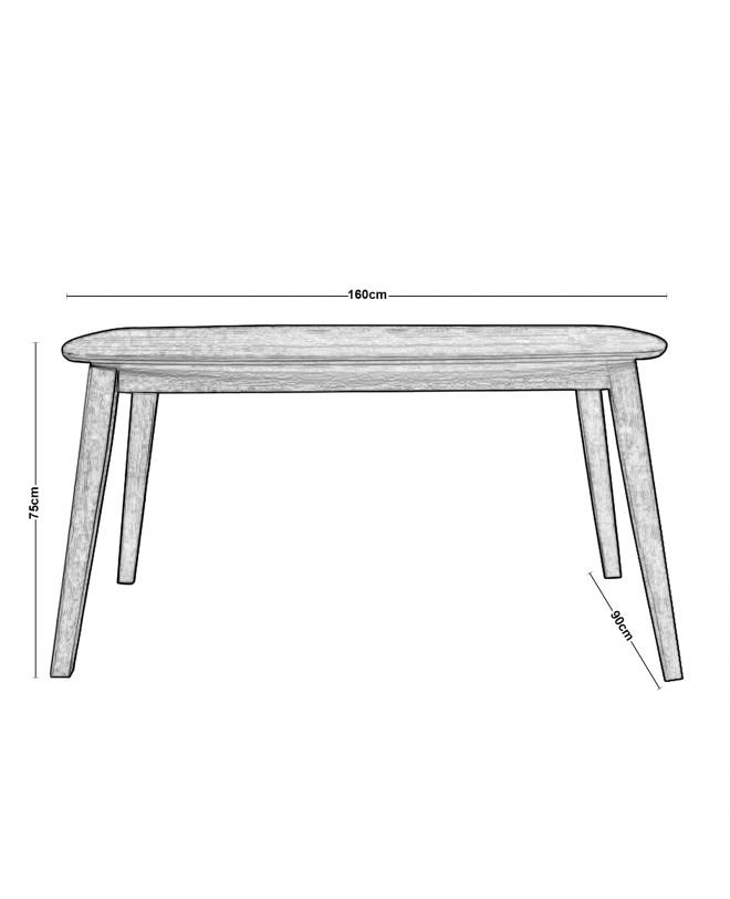 DOM Τραπέζι Τραπεζαρίας Απόχρωση Oak  150x90x75cm