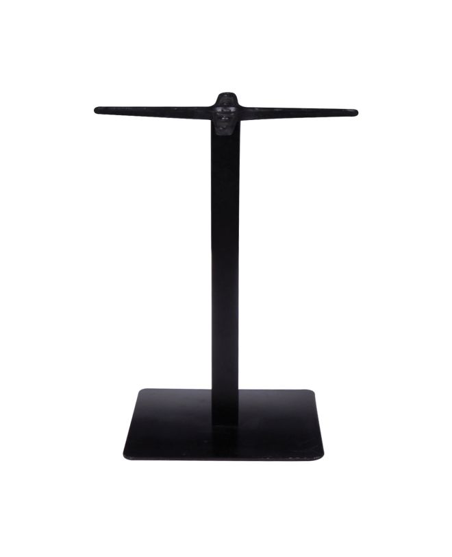 PRATO Βάση Τραπεζιού Μέταλλο Βαφή Μαύρο, Cross 60x60cm  (16,90kg)  50x50cm H.72cm / Cross 60x60cm