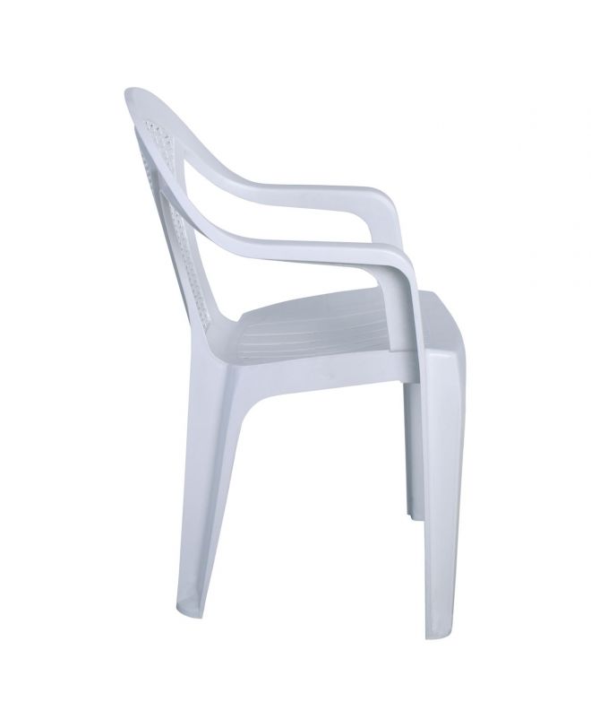 INTEX Πολυθρόνα Κήπου Στοιβαζόμενη, PP Άσπρο  54x53x78cm