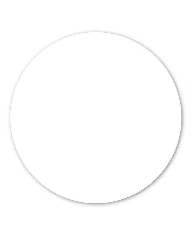 HPL (High Pressure Laminated) Επιφάνεια Τραπεζιού Απόχρωση Άσπρο  Φ70cm/12mm